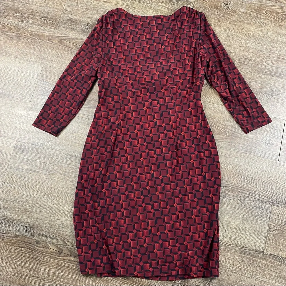 Patterned Red Dress - Picture 6 of 11